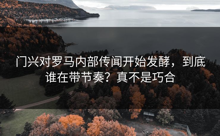 门兴对罗马内部传闻开始发酵，到底谁在带节奏？真不是巧合