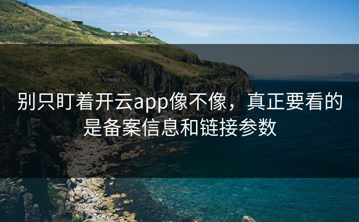 别只盯着开云app像不像，真正要看的是备案信息和链接参数